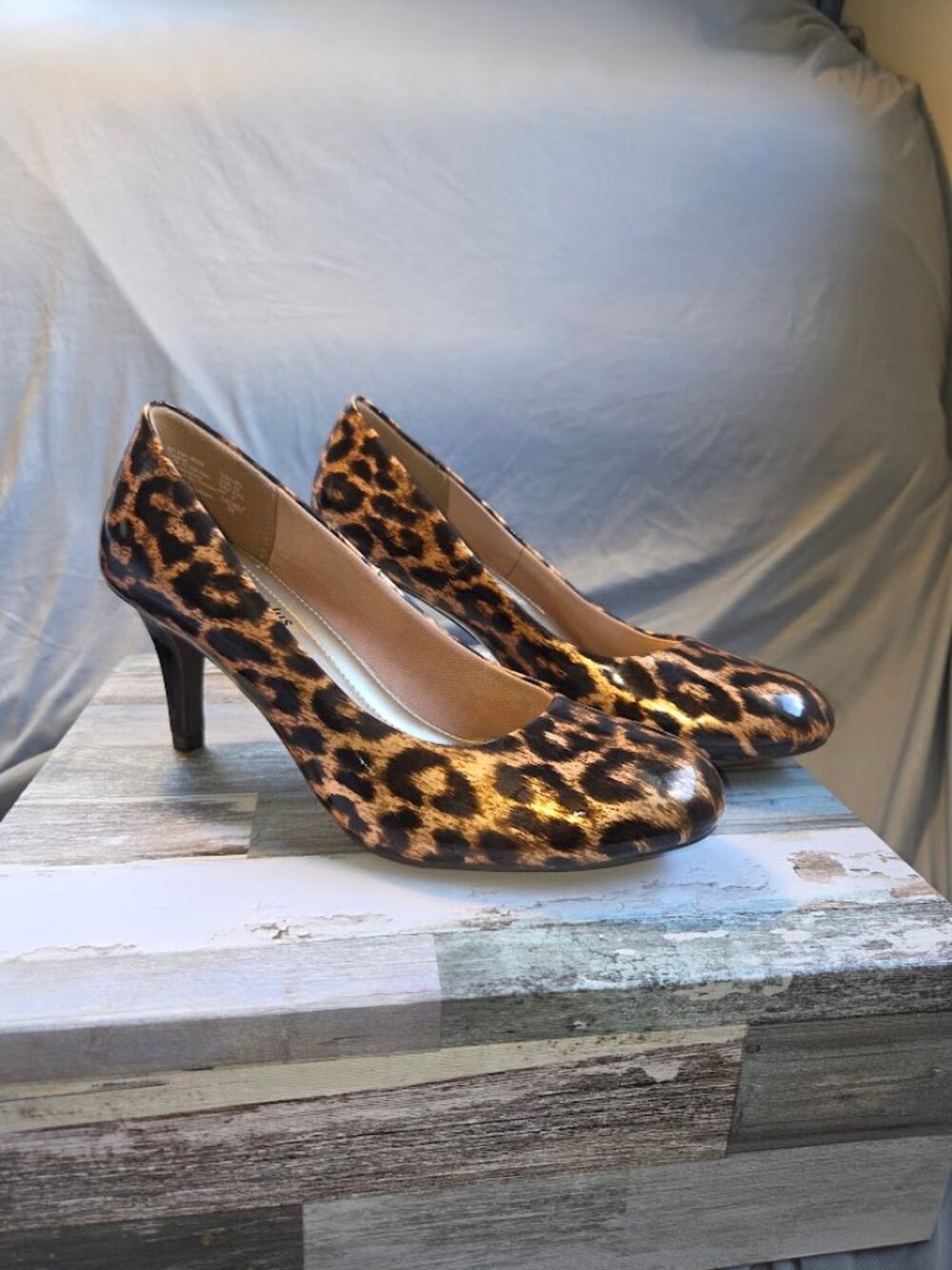 Comfort Plus Heels Pumps Predictions Women Size 6.5 Animal Print 3” Memory Foam